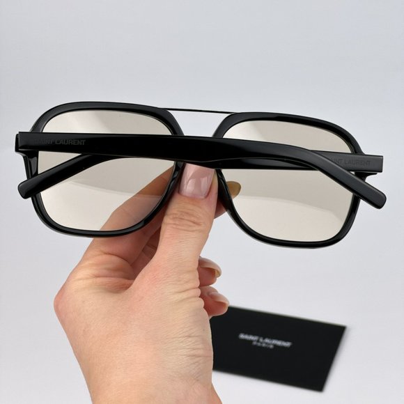 Saint Laurent SL545 001 BRAND NEW Sunglasses Black Light Yellow Pilot Unisex main image 15